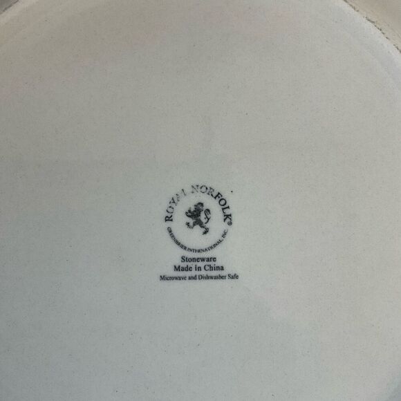 Royal Norfolk Butterfly 1 Piece Chip Veggies Dip Serving Bowl Plate Black White - Picture 8 of 8